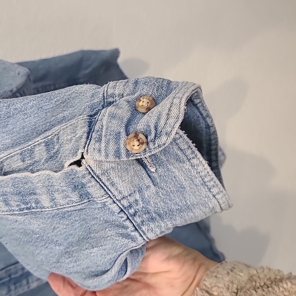 Vintage GAP denim shirt oversized distressed XXL - Picture 11 of 13